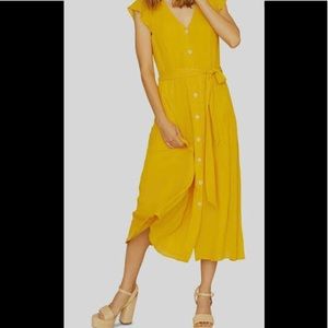 Sanctuary "Eden" Yellow Button Front Dress S